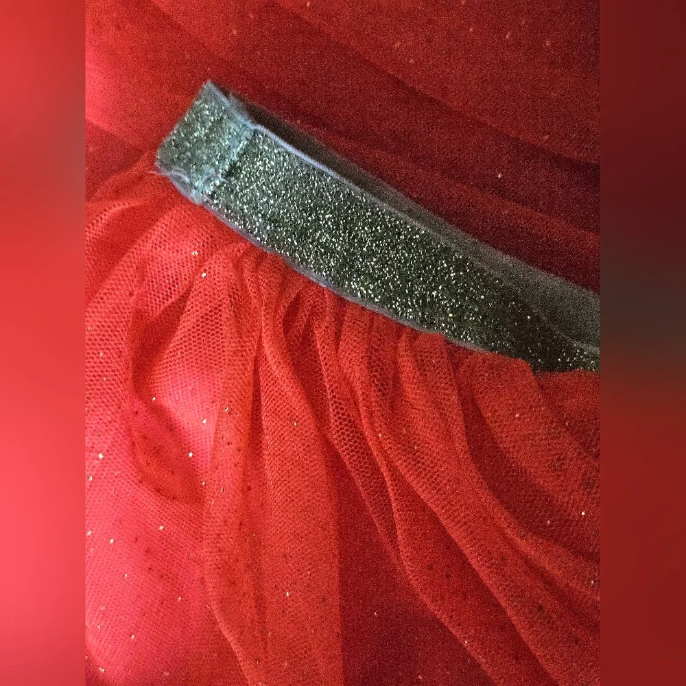 Peanut Ollie Girls Neon‎ Coral Glitter Tulle Skirt Size 3T
